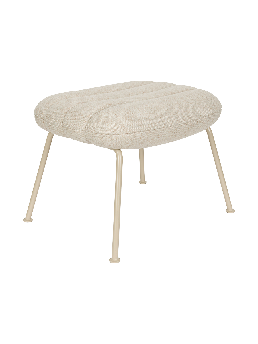 
Design Loungesessel „Verte“ - Beige / Mit Fussablage
