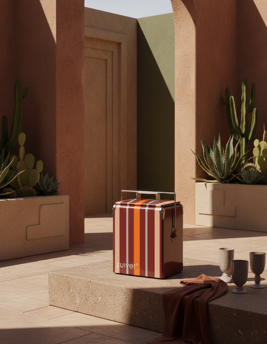 
Rafraîchisseur design « Be Wine » - Rayures bordeaux