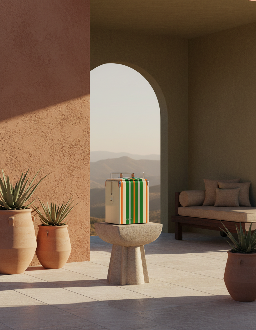 
Rafraîchisseur design « Be Wine » - Rayures Citron