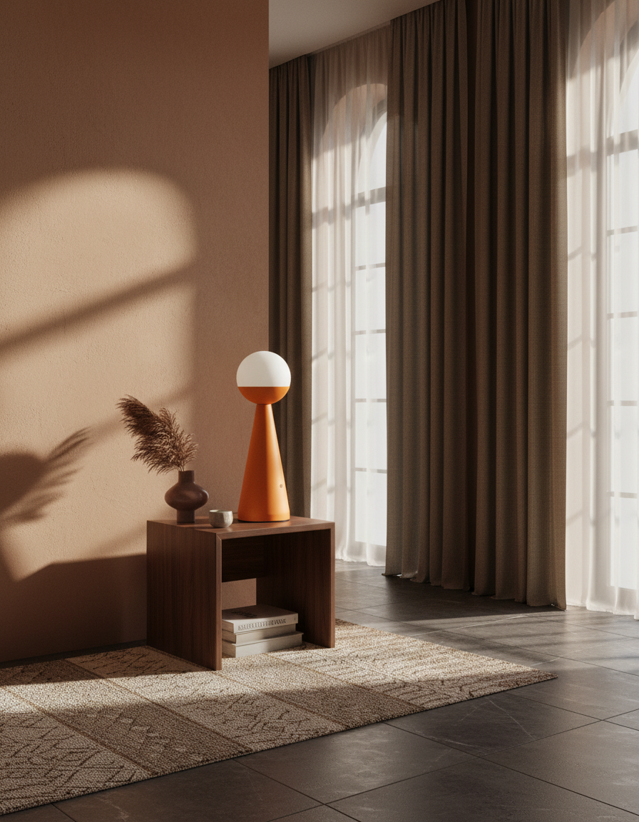 
Wiederaufladbare & kabellose Design Tischlampe „Bello“ - Orange