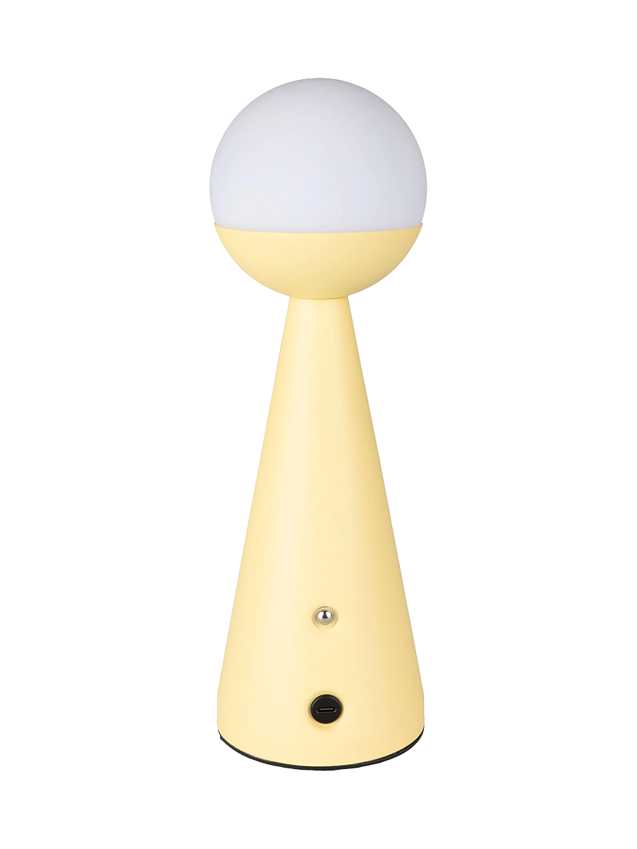 
Wiederaufladbare & kabellose Design Tischlampe „Bello“ - Lemon