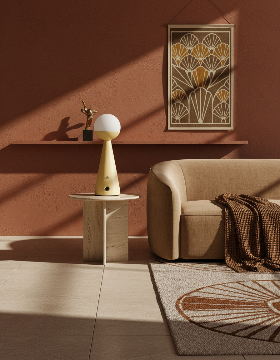 
Wiederaufladbare & kabellose Design Tischlampe „Bello“ - Lemon