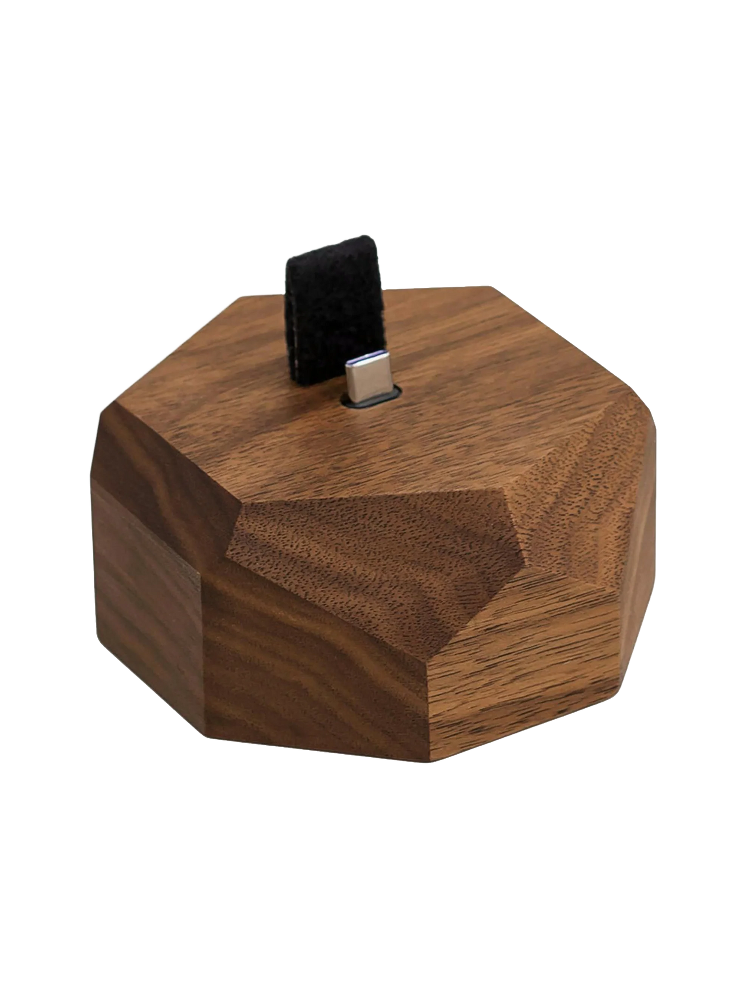 
Station de charge pour smartphone « Moritz » en bois massif - Noyer / USB-C