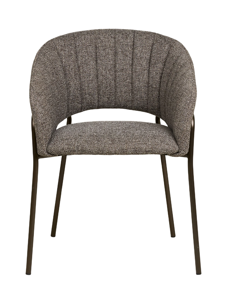 
Sedia da pranzo di design «Costa» con braccioli - Nero / Grigio scuro