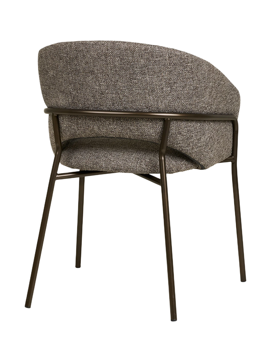 
Sedia da pranzo di design «Costa» con braccioli - Nero / Grigio scuro