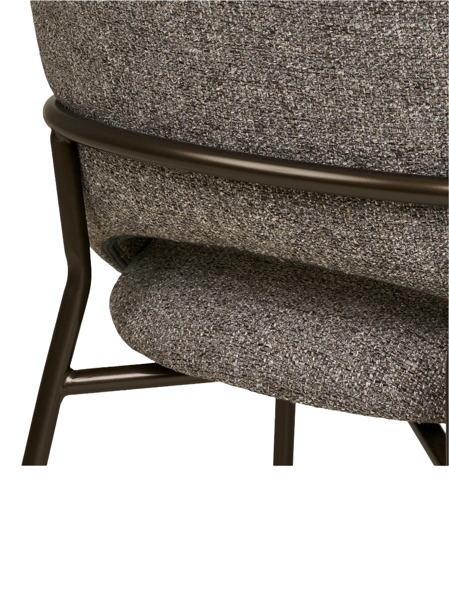 
Sedia da pranzo di design «Costa» con braccioli - Nero / Grigio scuro