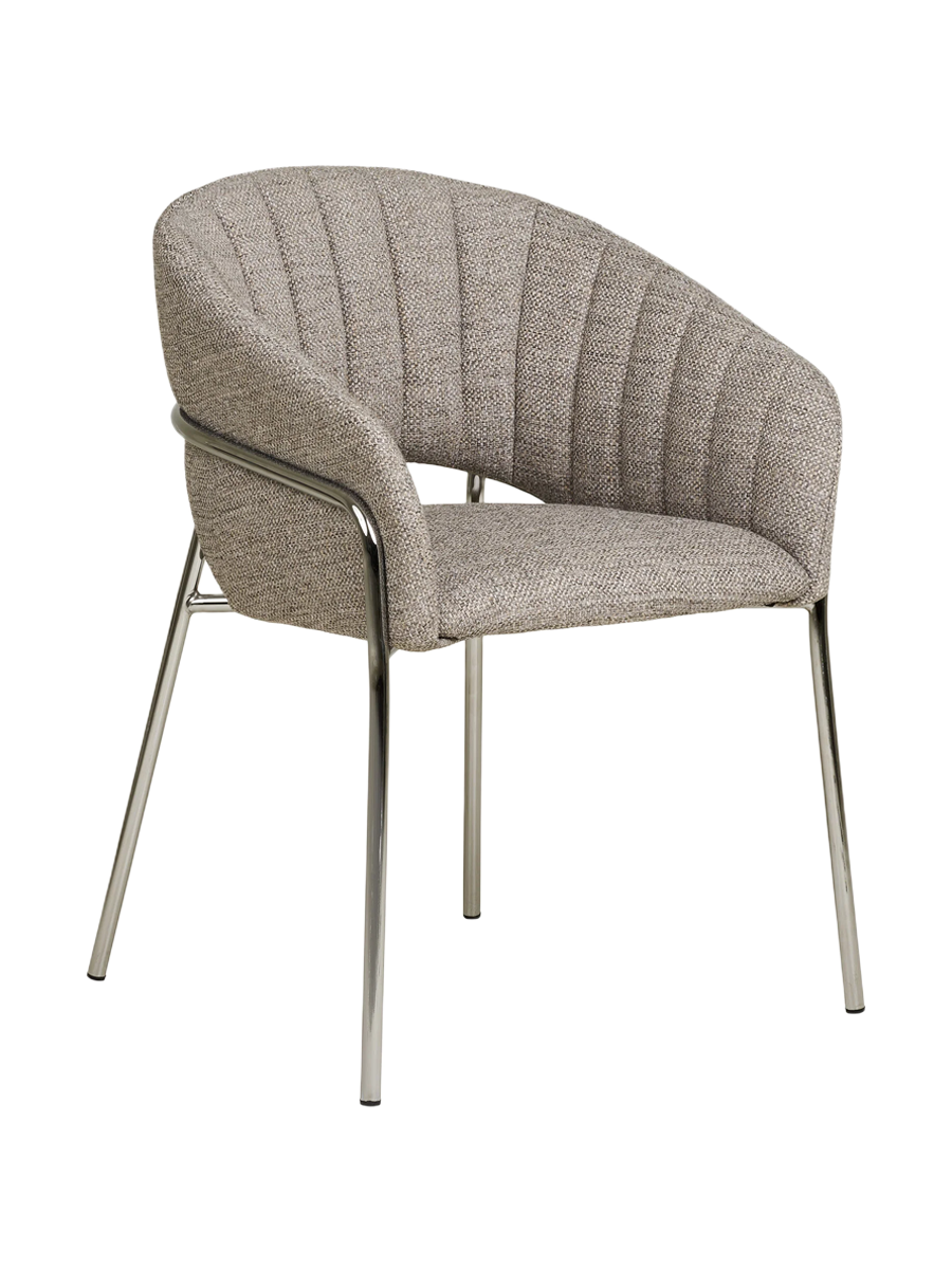 
Sedia da pranzo di design «Costa» con braccioli - Nero / Grigio scuro