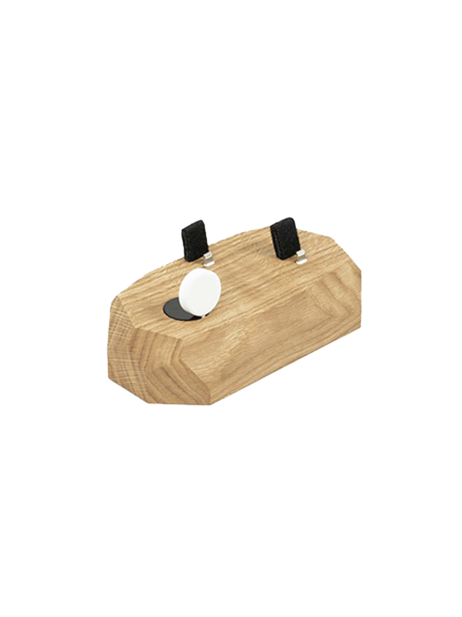 
Chargeur sans fil "Triple Doc" en bois de chêne - 1 x Lightning, 1 x USB-C