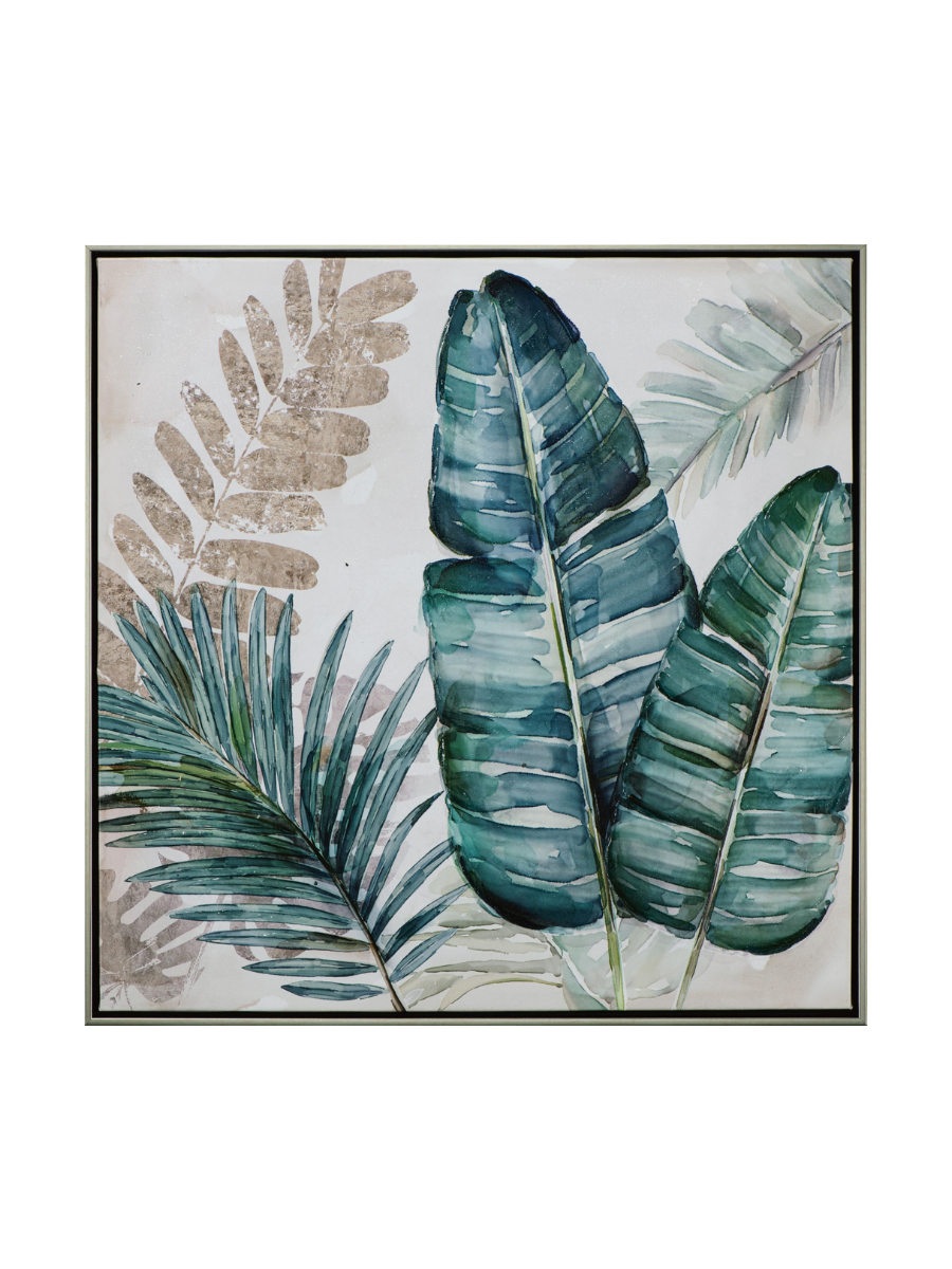 
Quadro dipinto a mano “Arte delle foglie II” 62.5 x 62.5 cm