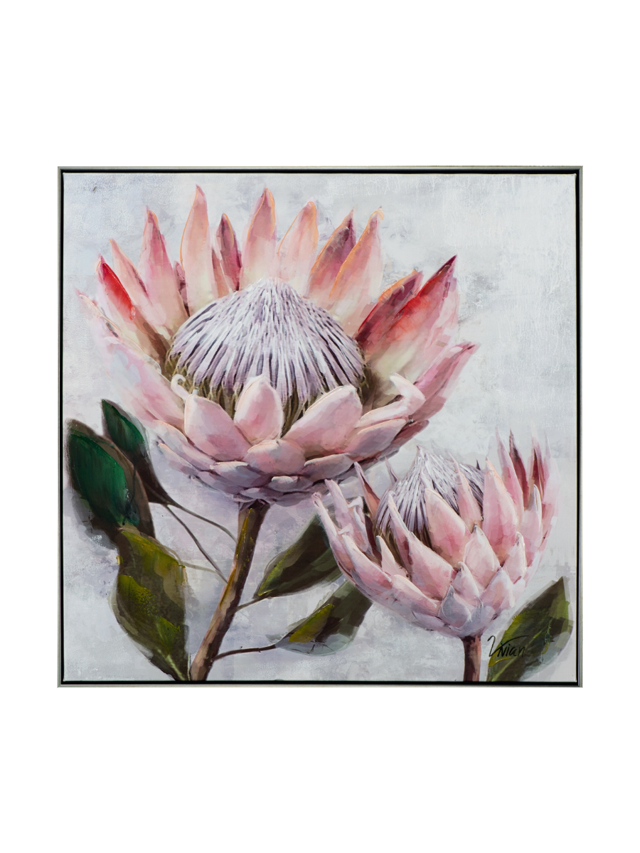 
Quadro dipinto a mano “Protea” 72.5 x 72.5 cm