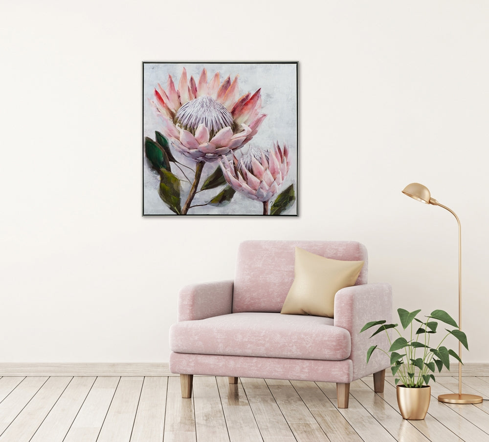 
Quadro dipinto a mano “Protea” 72.5 x 72.5 cm