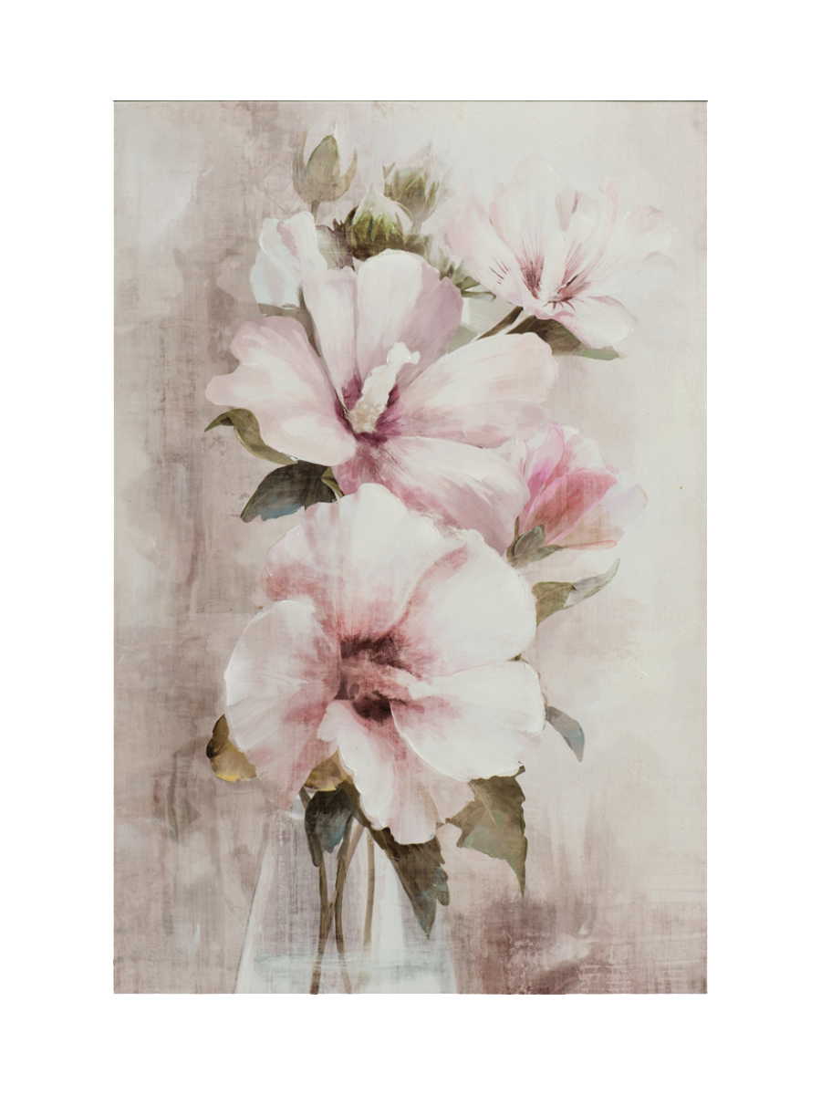 
Handgemaltes Bild „weiße Hibiskus Blume“ 60 x 90 cm
