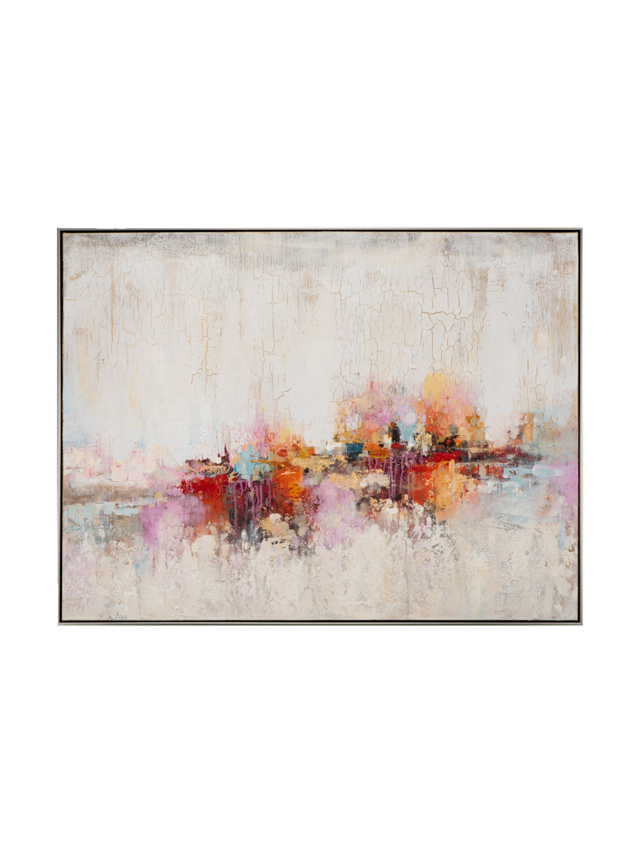 
Handgemaltes, eingerahmtes Bild „Abstrakt bunt“ 92.5 x 122.5 cm