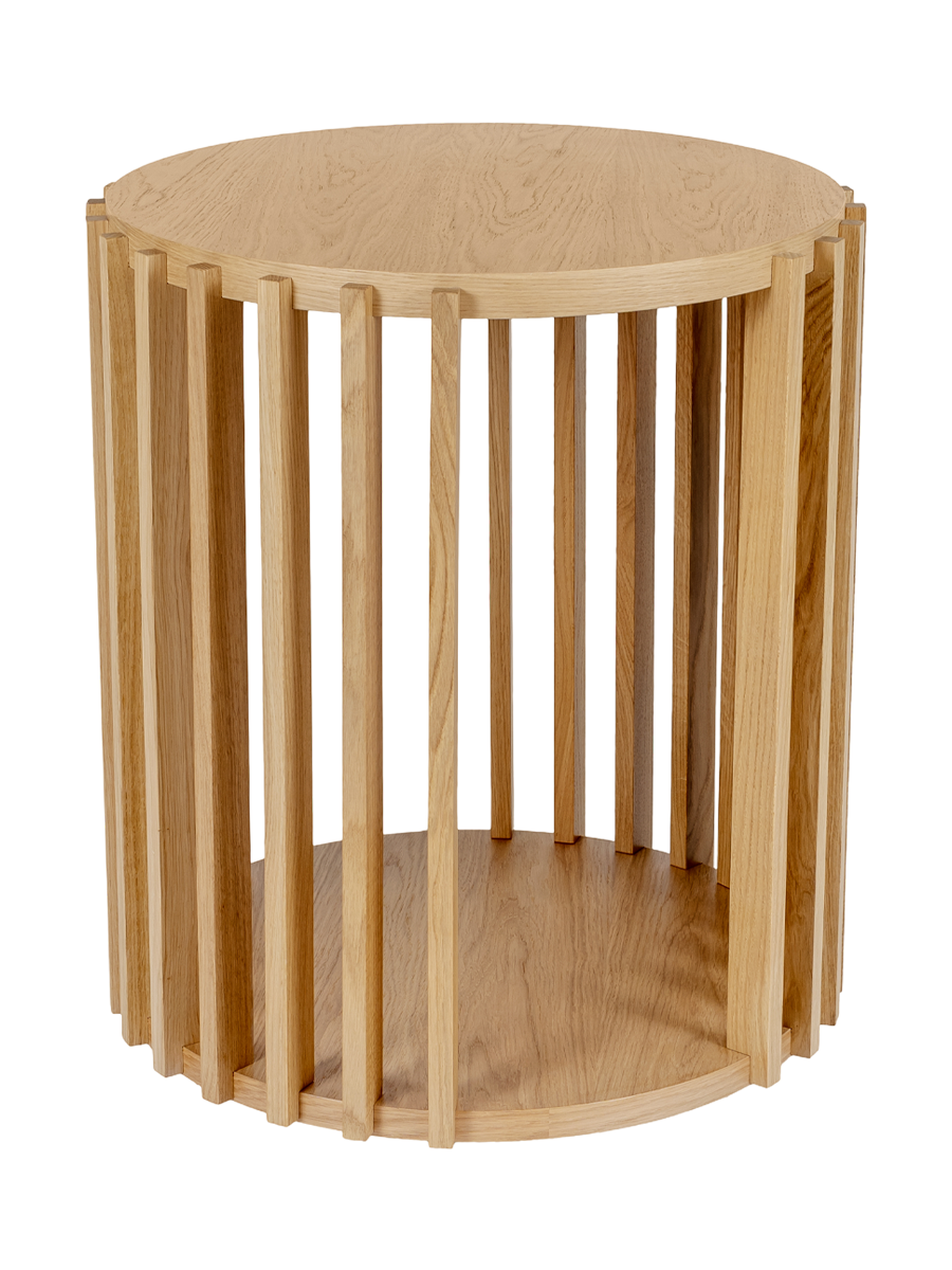 
"Drum" Designer Side Table - Natural Oak