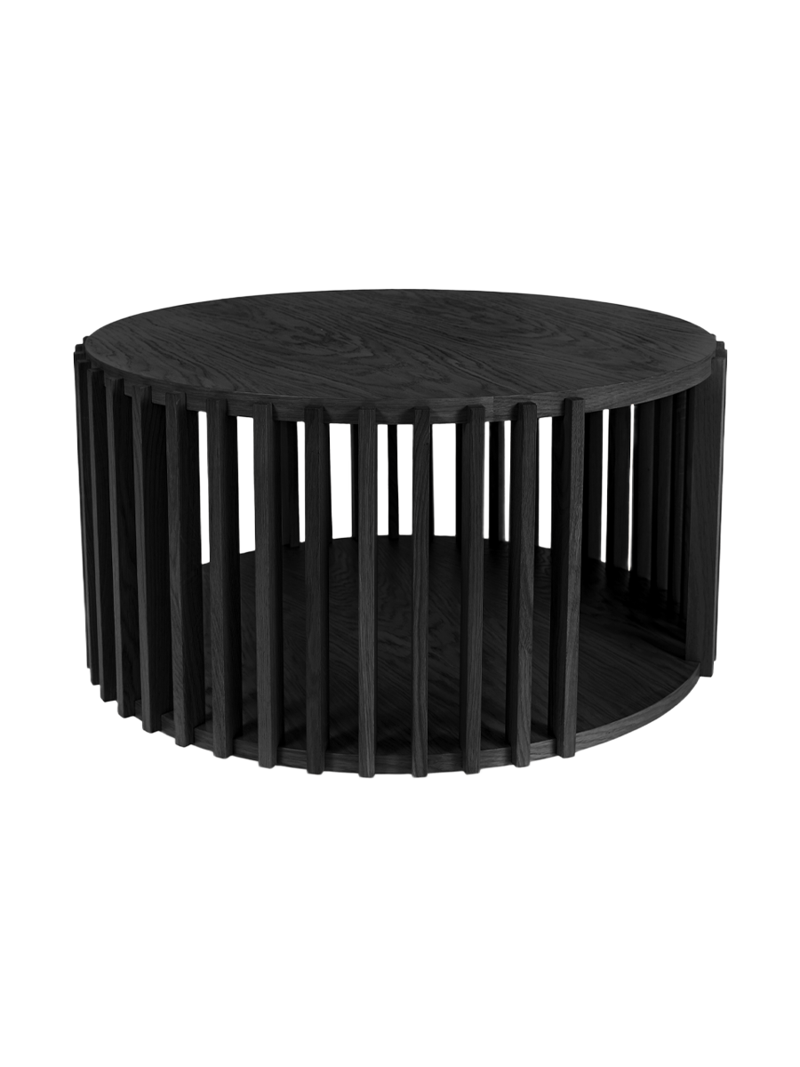 
Designer Coffee Table "Drum" Ø 83 cm - Black