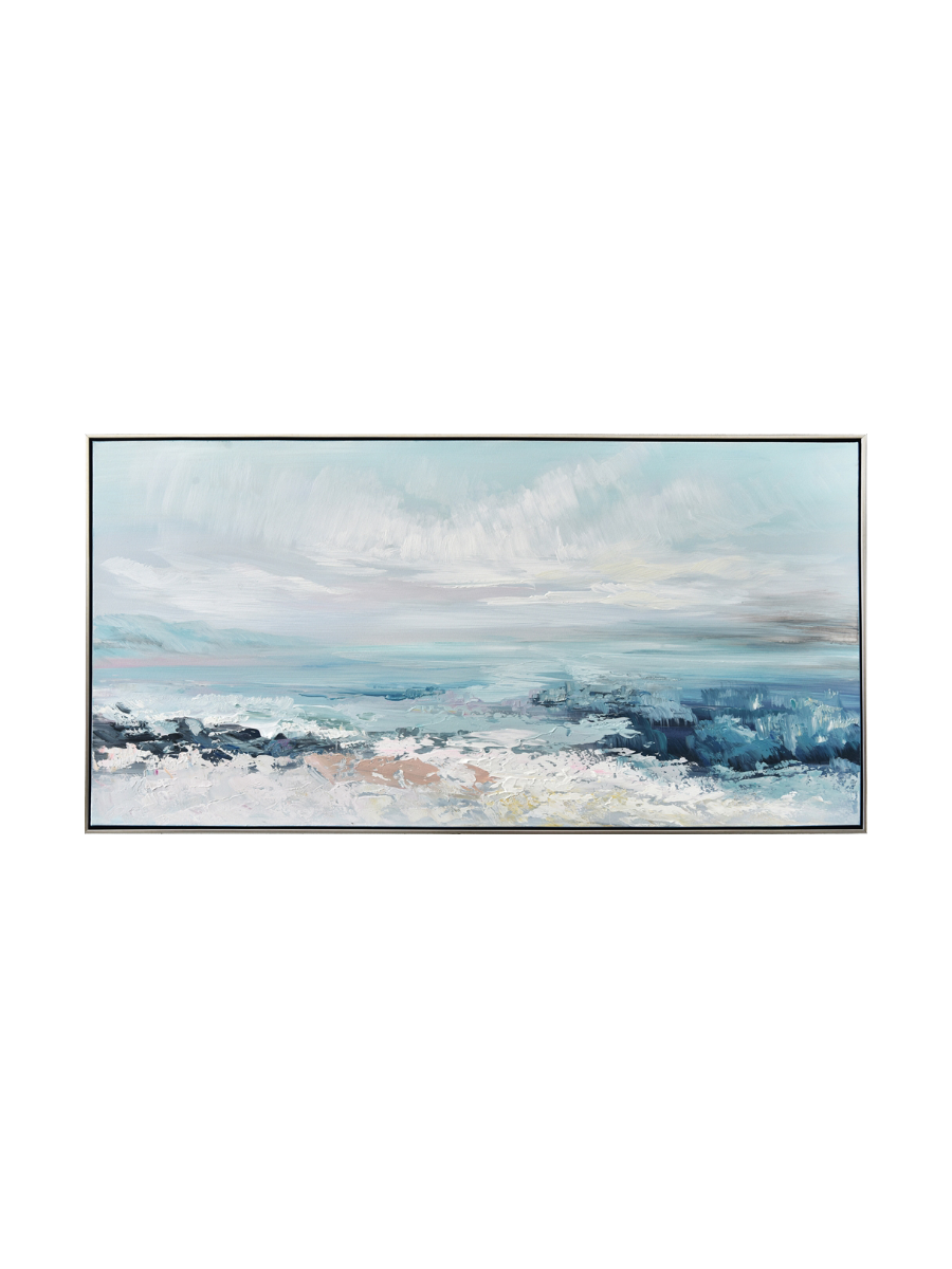 
Tableau peint à la main « Vue sur la mer » 72.5 x 142.5 cm
