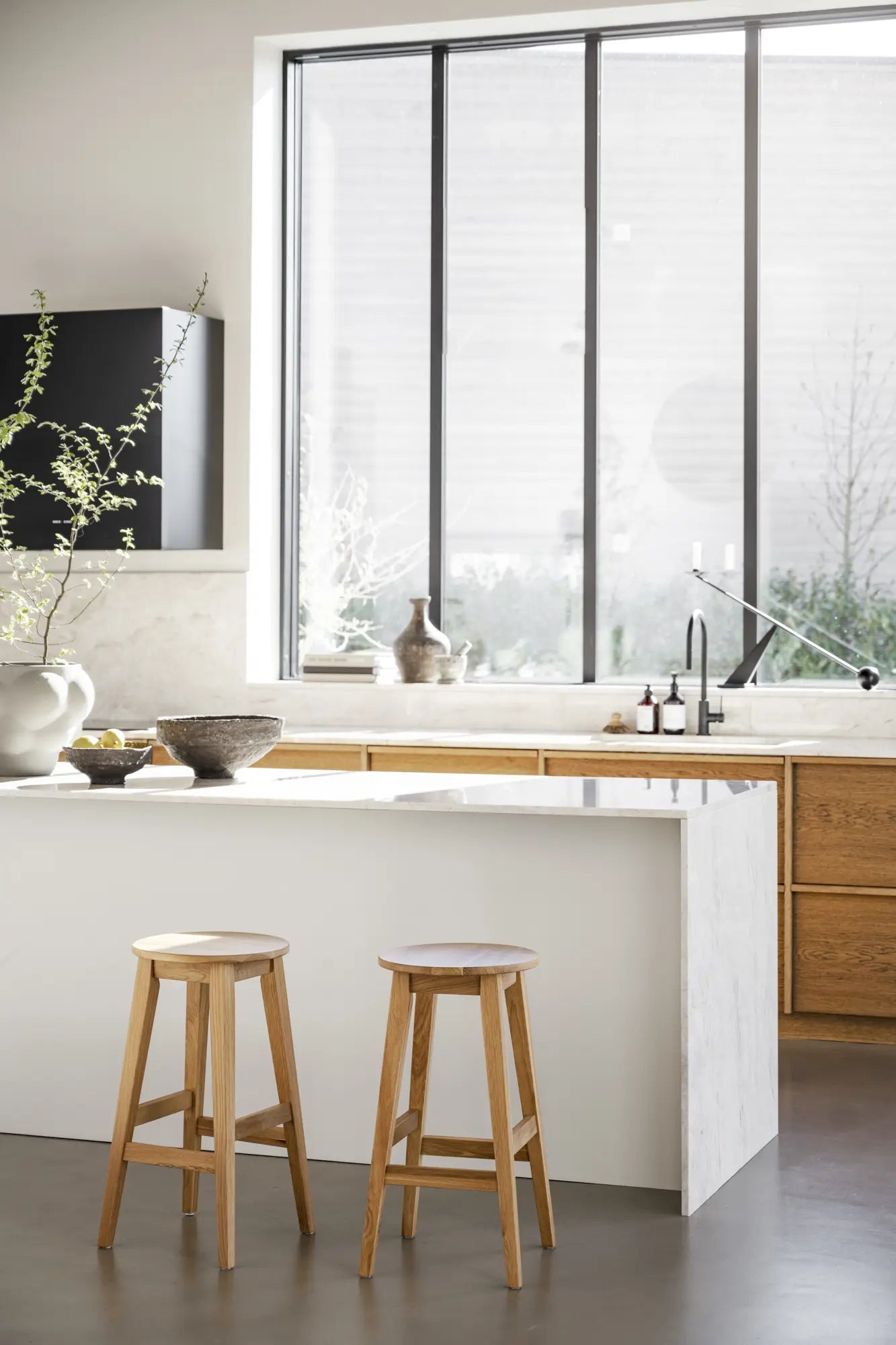 
Tabouret de bar de haute qualité « Austin » en chêne massif - Chêne naturel