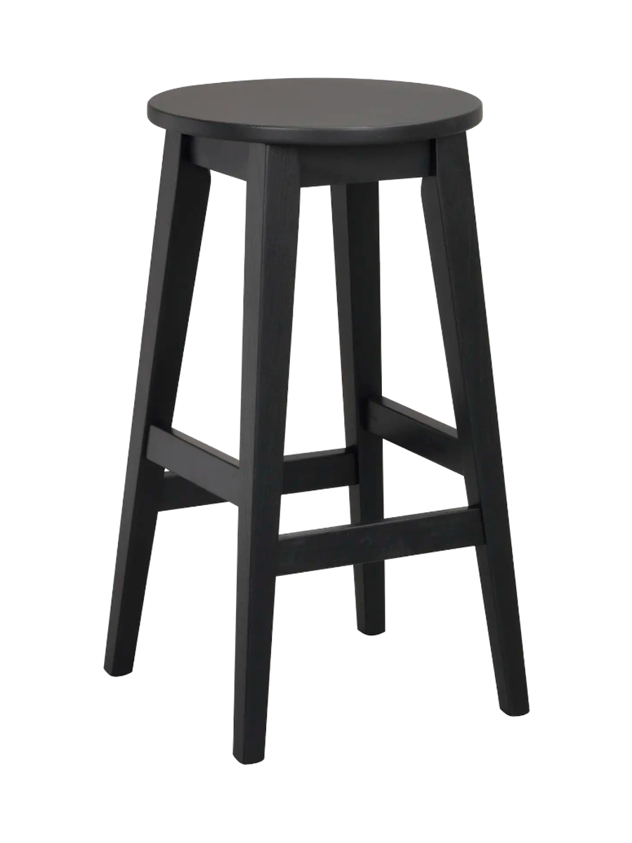 
Tabouret de bar de haute qualité « Austin » en chêne massif - Chêne teinté noir