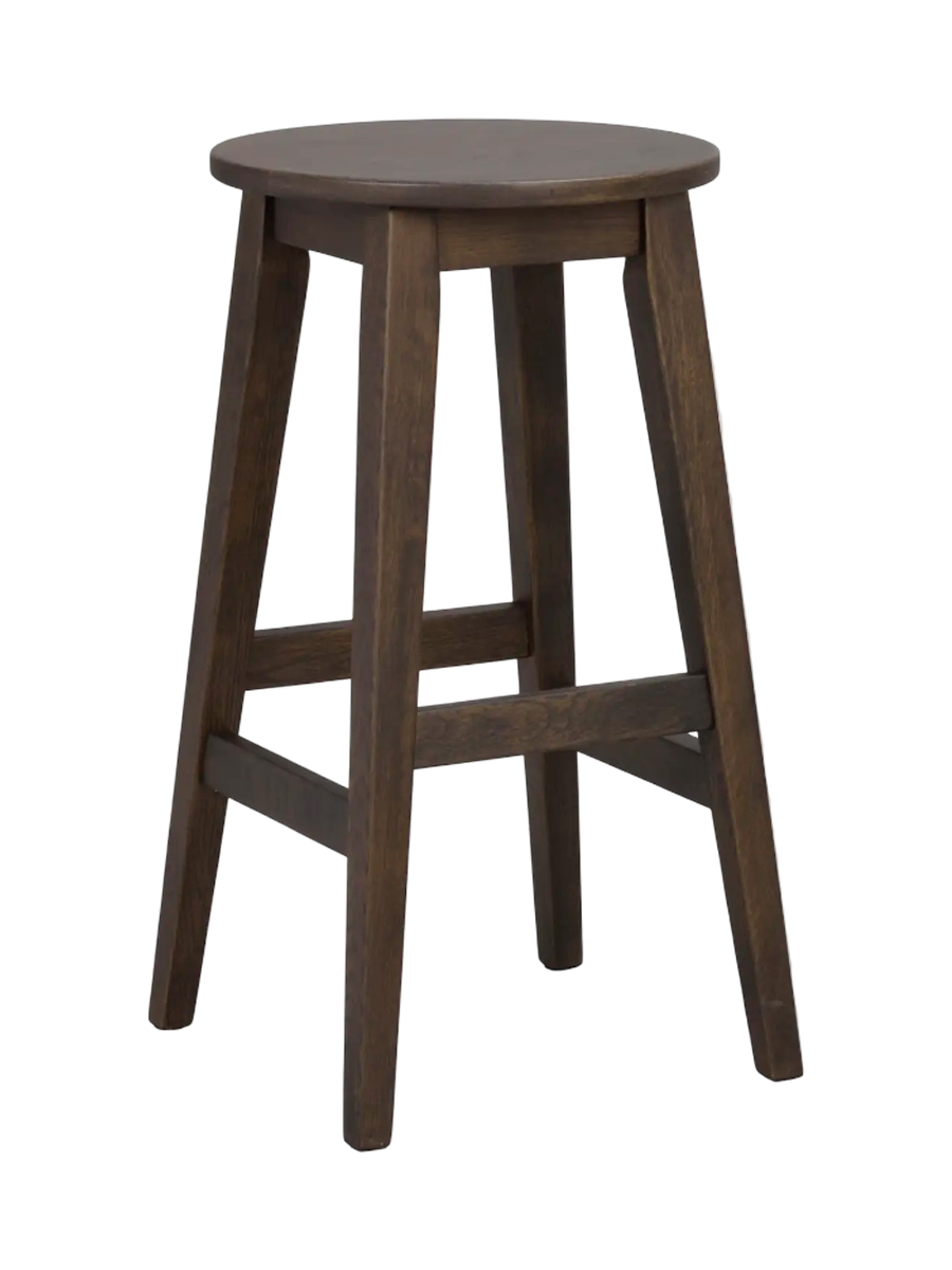 
Tabouret de bar de haute qualité « Austin » en chêne massif - Chêne Brun Foncé