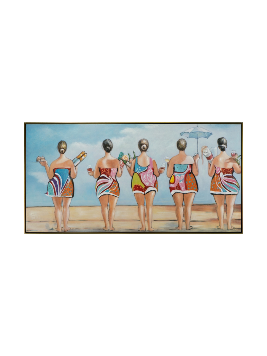 
Quadro dipinto a mano «Tempo di fare il bagno» 72.5 x 142.5 cm