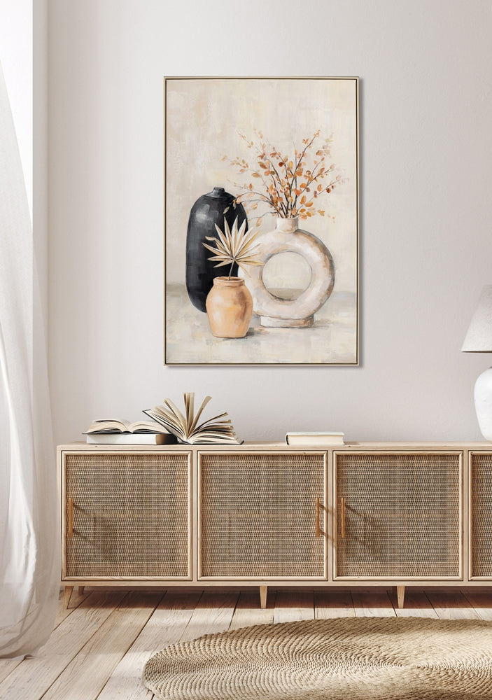
Quadro dipinto a mano e incorniciato «Momenti Zen» 82.5 x 122.5 cm