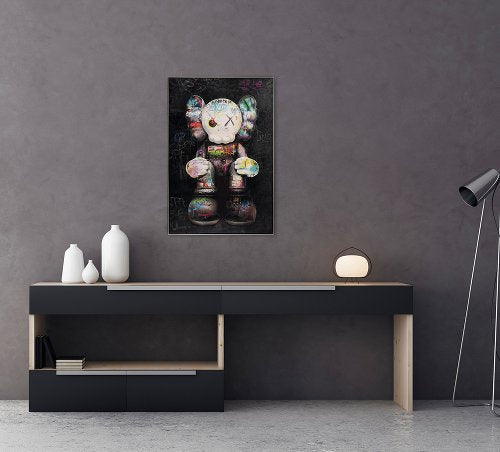 
Quadro dipinto a mano, con cornice, “Topo seduto” 62.5 x 92.5 cm