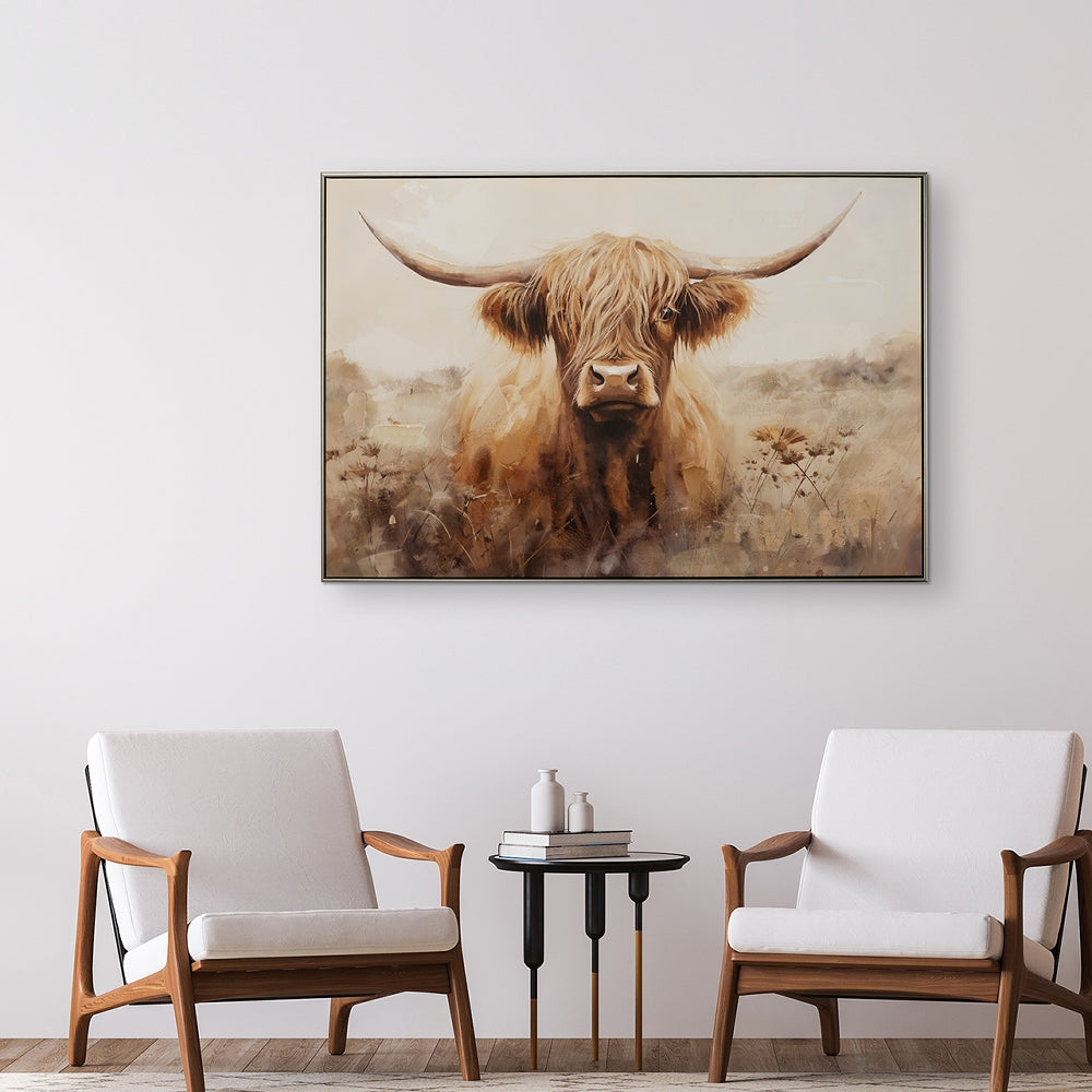 
Handbemaltes, gerahmtes Bild „Bright Tiger“ 82.5 x 122.5 cm