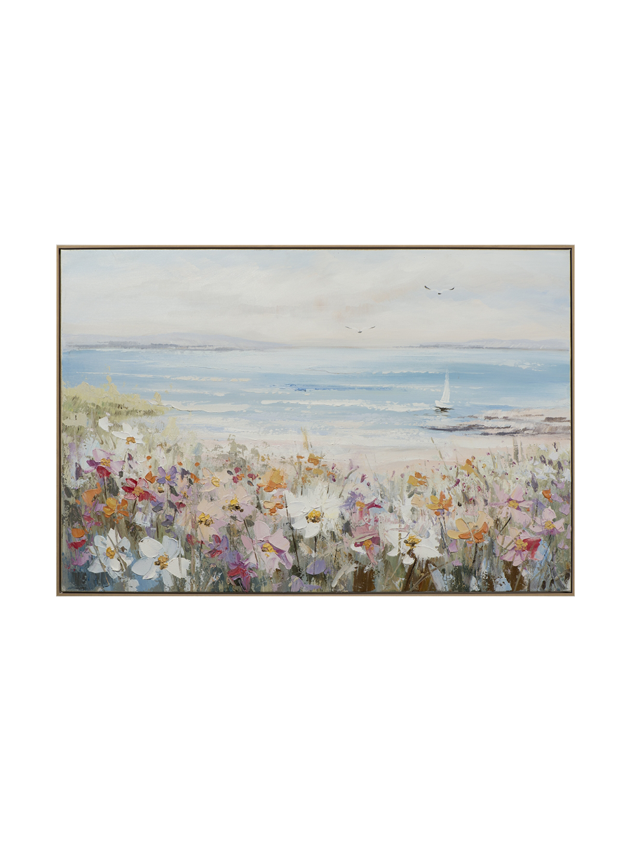 
Quadro dipinto a mano e incorniciato «Estate al mare» 82.5 x 122.5 cm