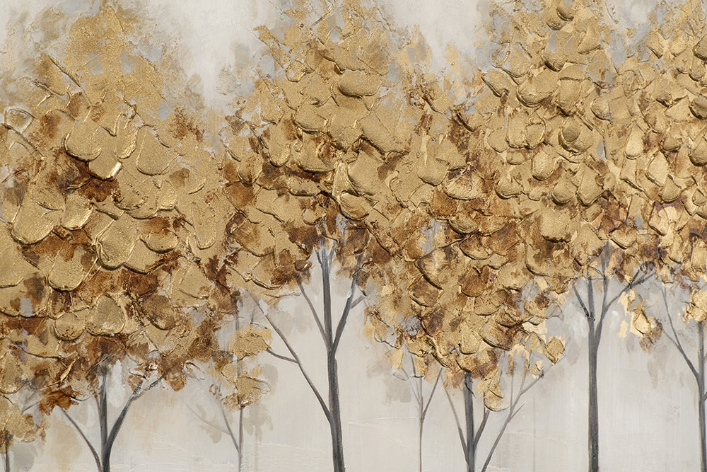
Quadro dipinto a mano e incorniciato «Alberi dorati» 82.5 x 122.5 cm