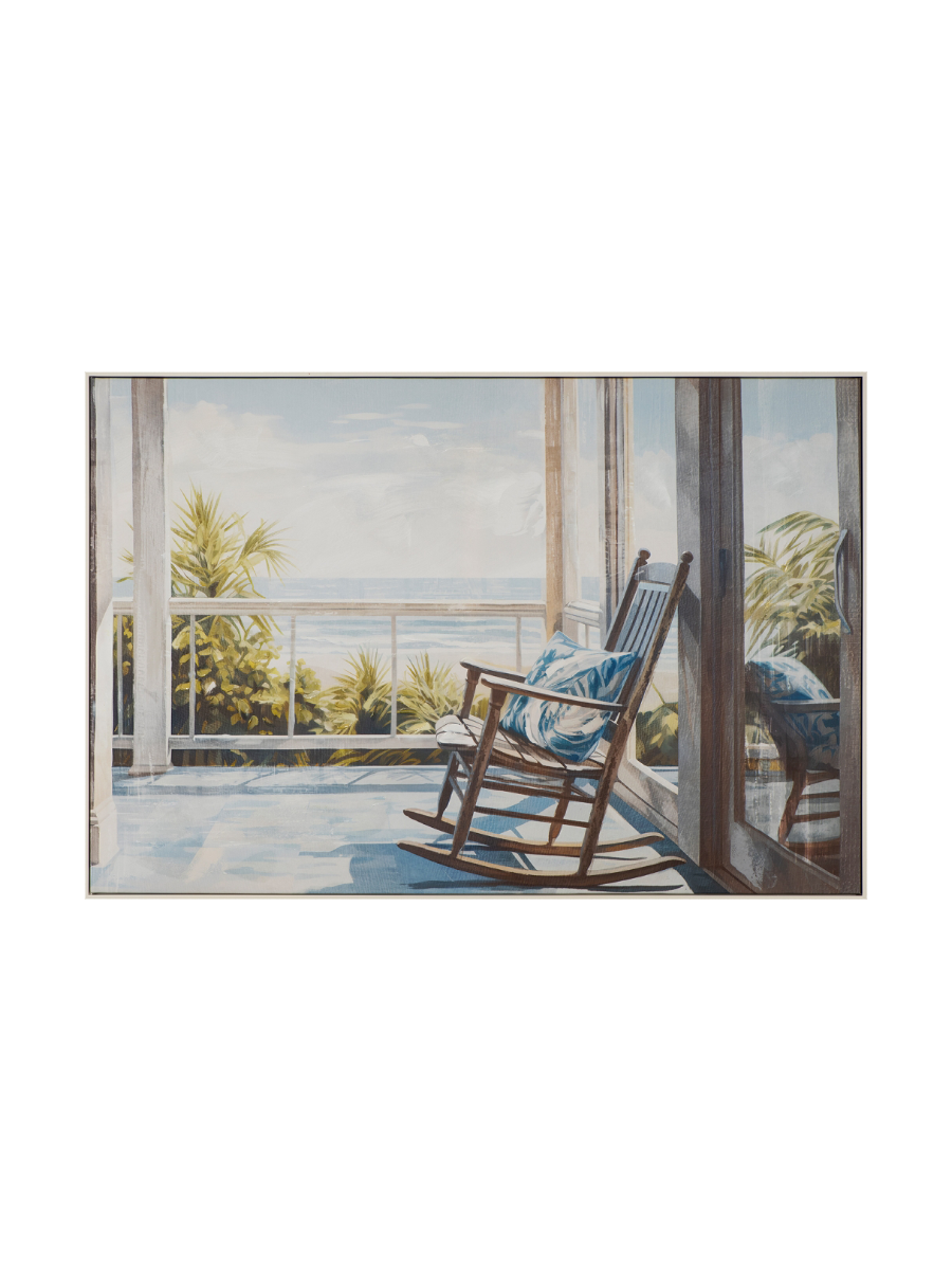 
Quadro dipinto a mano e incorniciato «Vista sul mare II» 80 x 120 cm