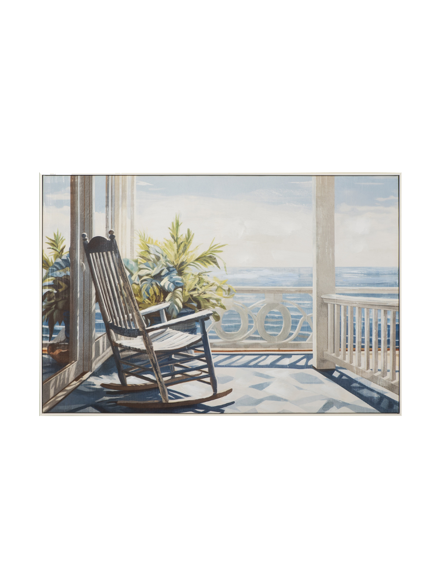
Quadro dipinto a mano e incorniciato «Vista sul mare» 80 x 120 cm