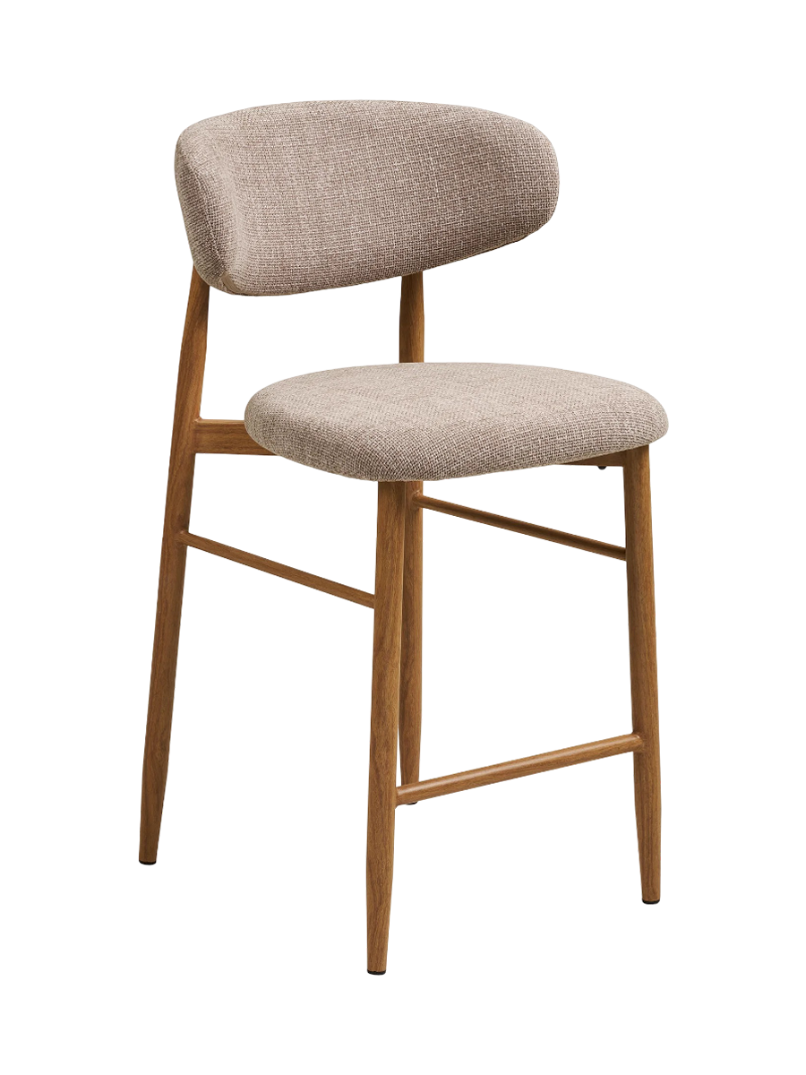 
Sgabello da bar di design «Levanto» - Rovere naturale / Beige