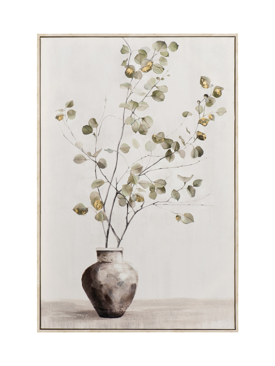 
Tableau peint à la main « Soft Golden Green II » 60 x 90 cm