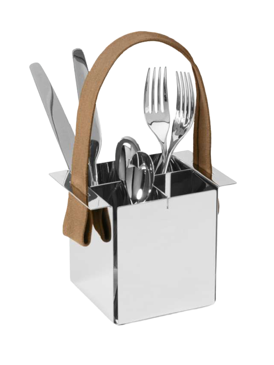 
Designer Cutlery Holder "a Tavola" Made of Stainless Steel