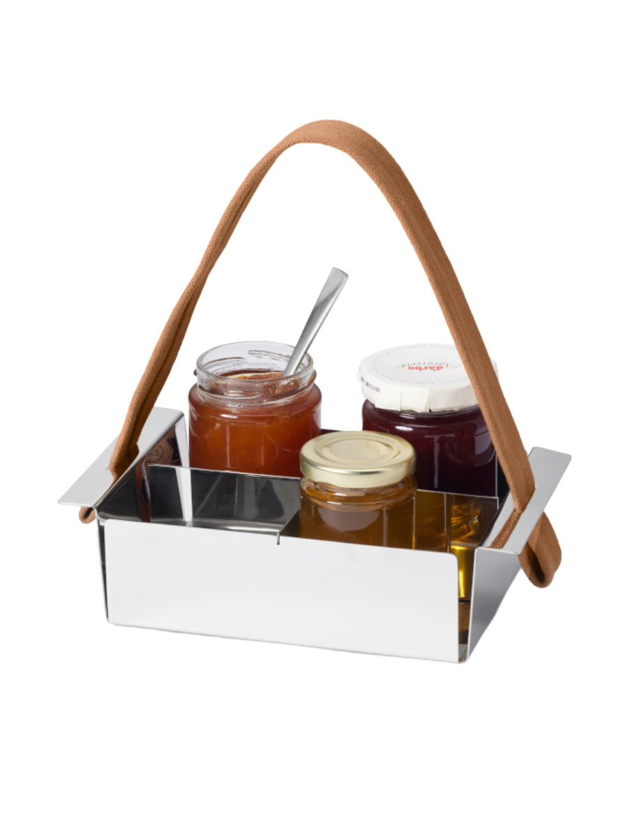 
Design Table Caddy „a Tavola“ aus Edelstahl