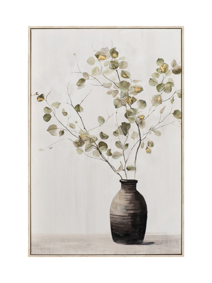 
Quadro dipinto a mano «Verde dorato tenue» 60 x 90 cm