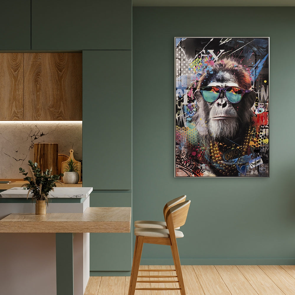 
Quadro dipinto a mano, con cornice, “Giorni pigri” 80 x 120 cm