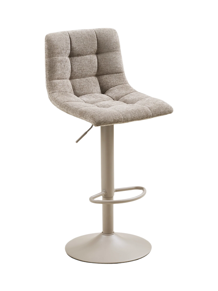 
Sgabello da bar di design «Middelfart» regolabile in altezza - Gamba: Grigio chiaro, seduta: Grigio chiaro