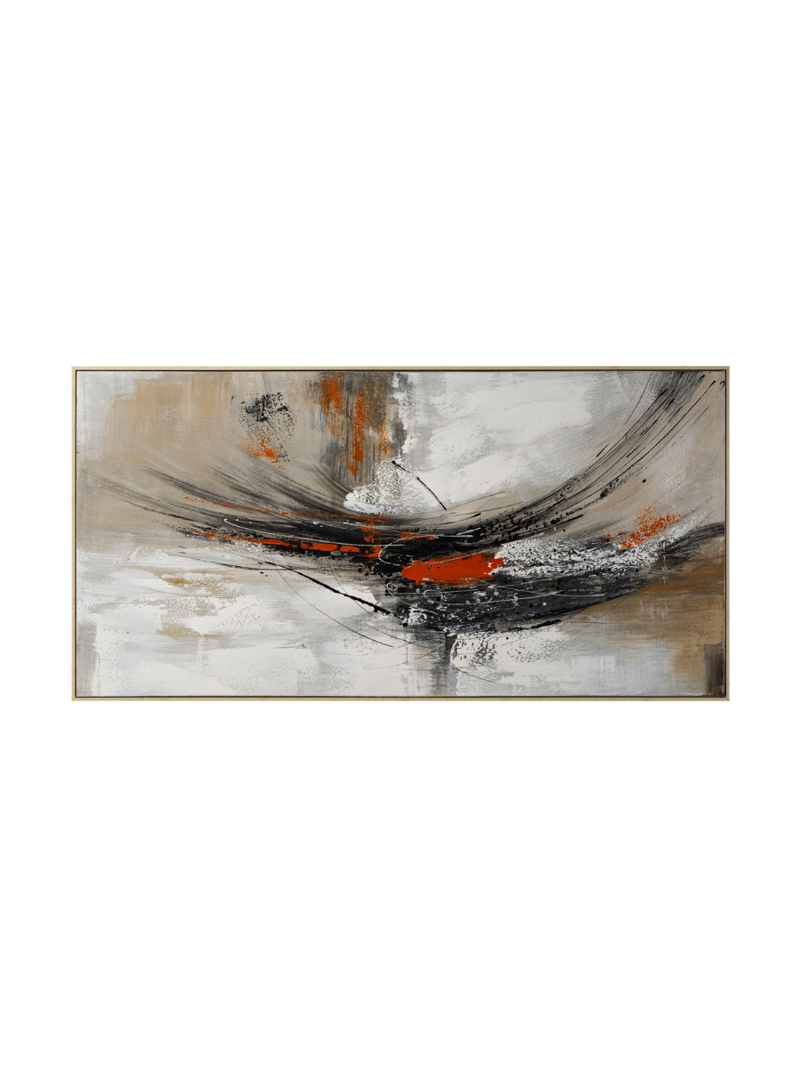 
Handgemaltes, gerahmtes Bild „Powerful“ 70 x 140 cm
