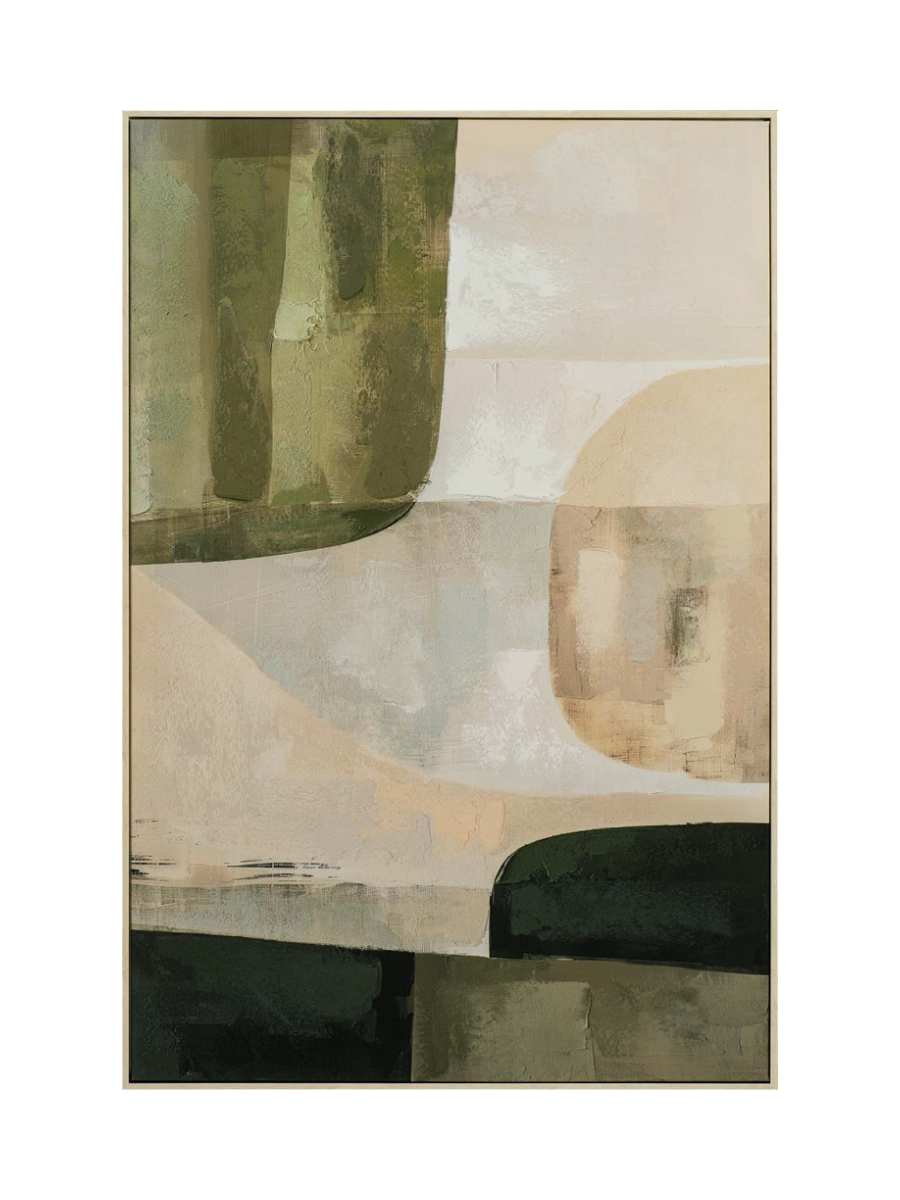 
Handgemaltes, gerahmtes Bild „Green Nature II“ 80 x 120 cm