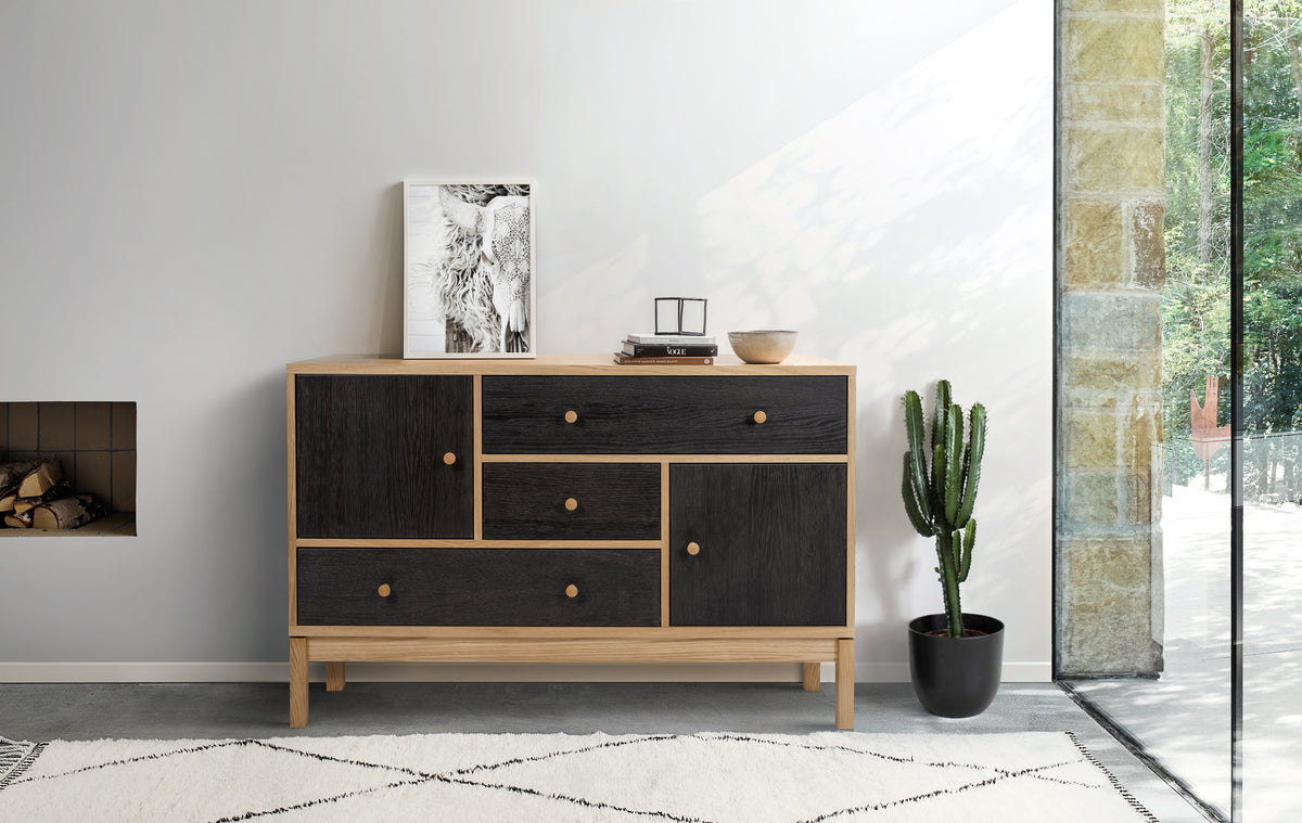 
Credenza „Abbey Wood“ - Nero / Naturale