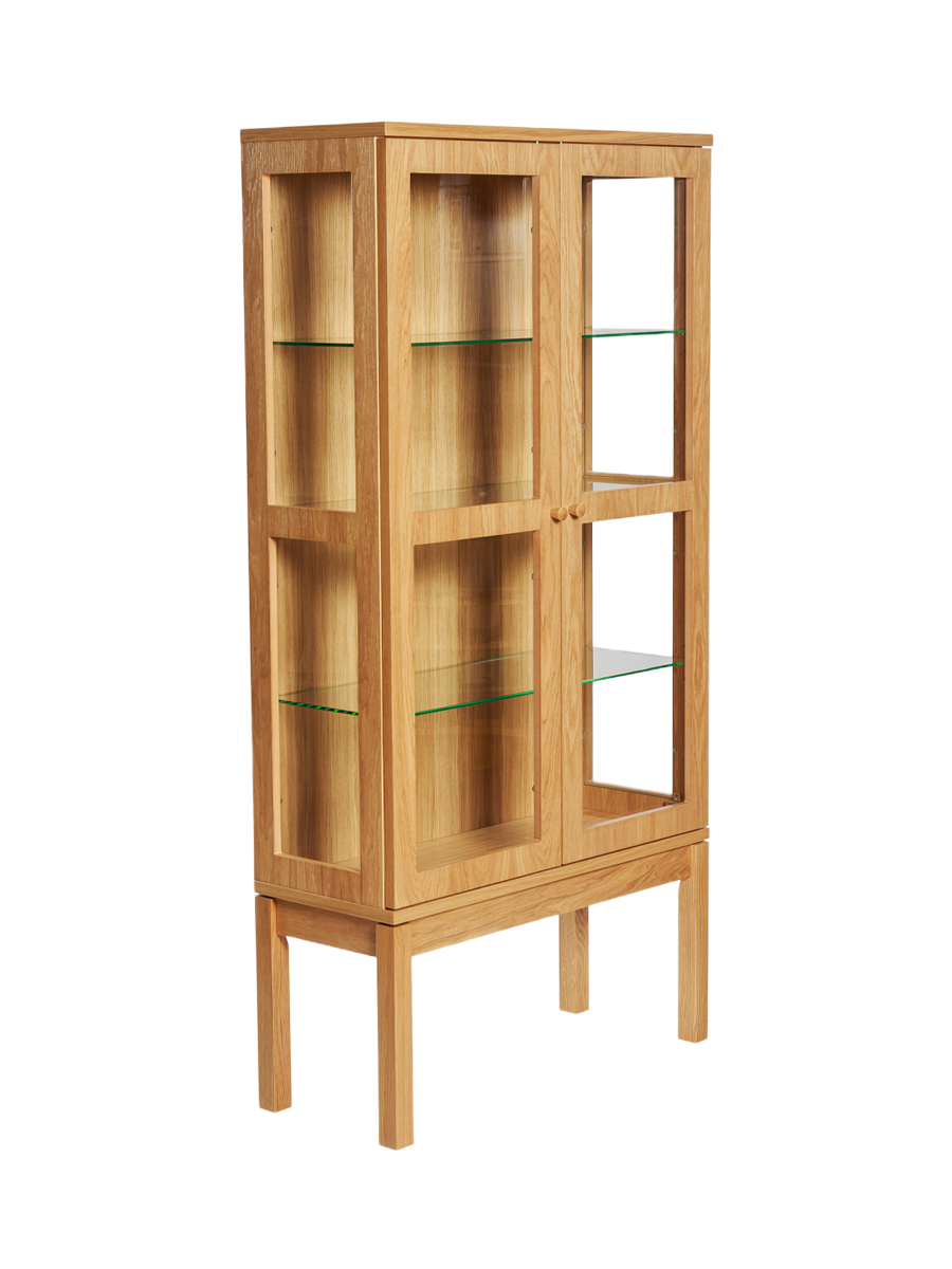 
High-Quality Display Cabinet "Abbeywood" - Natural Oak