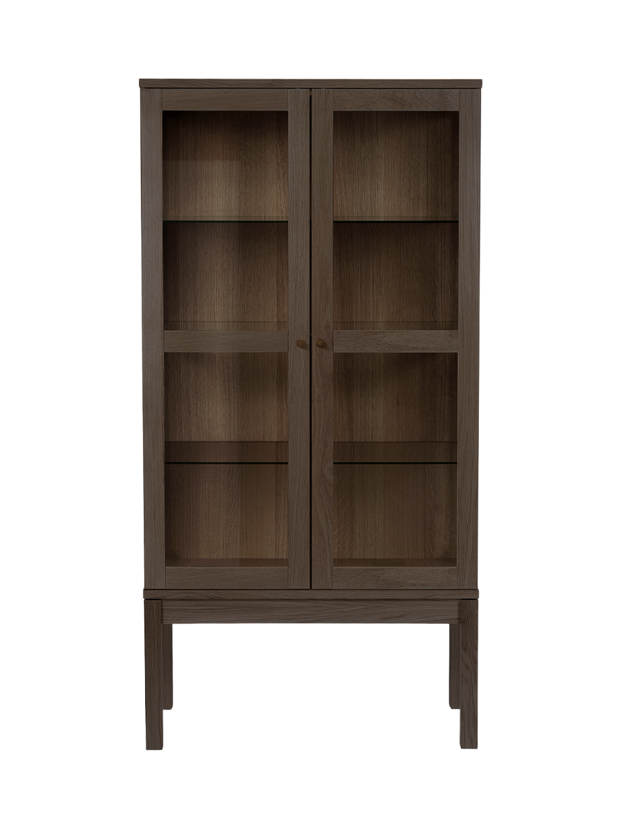 
High-Quality Display Cabinet "Abbeywood" - Oak Dark Brown