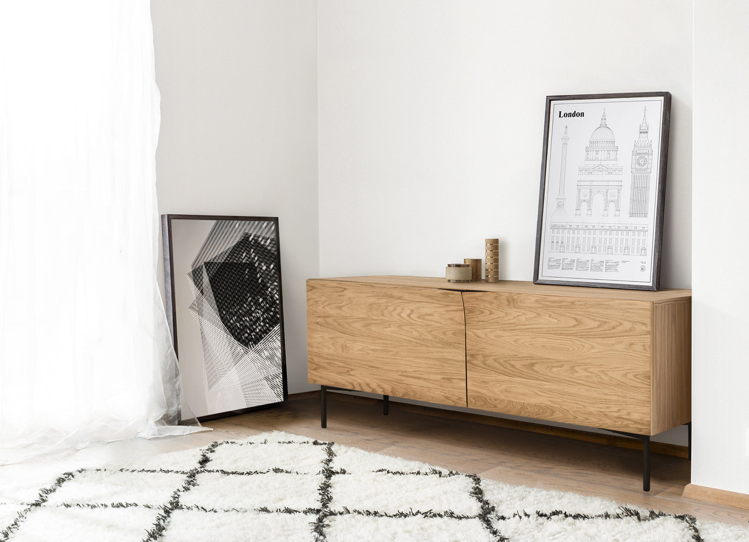 
Design Sideboard "Flop" - Natural Oak