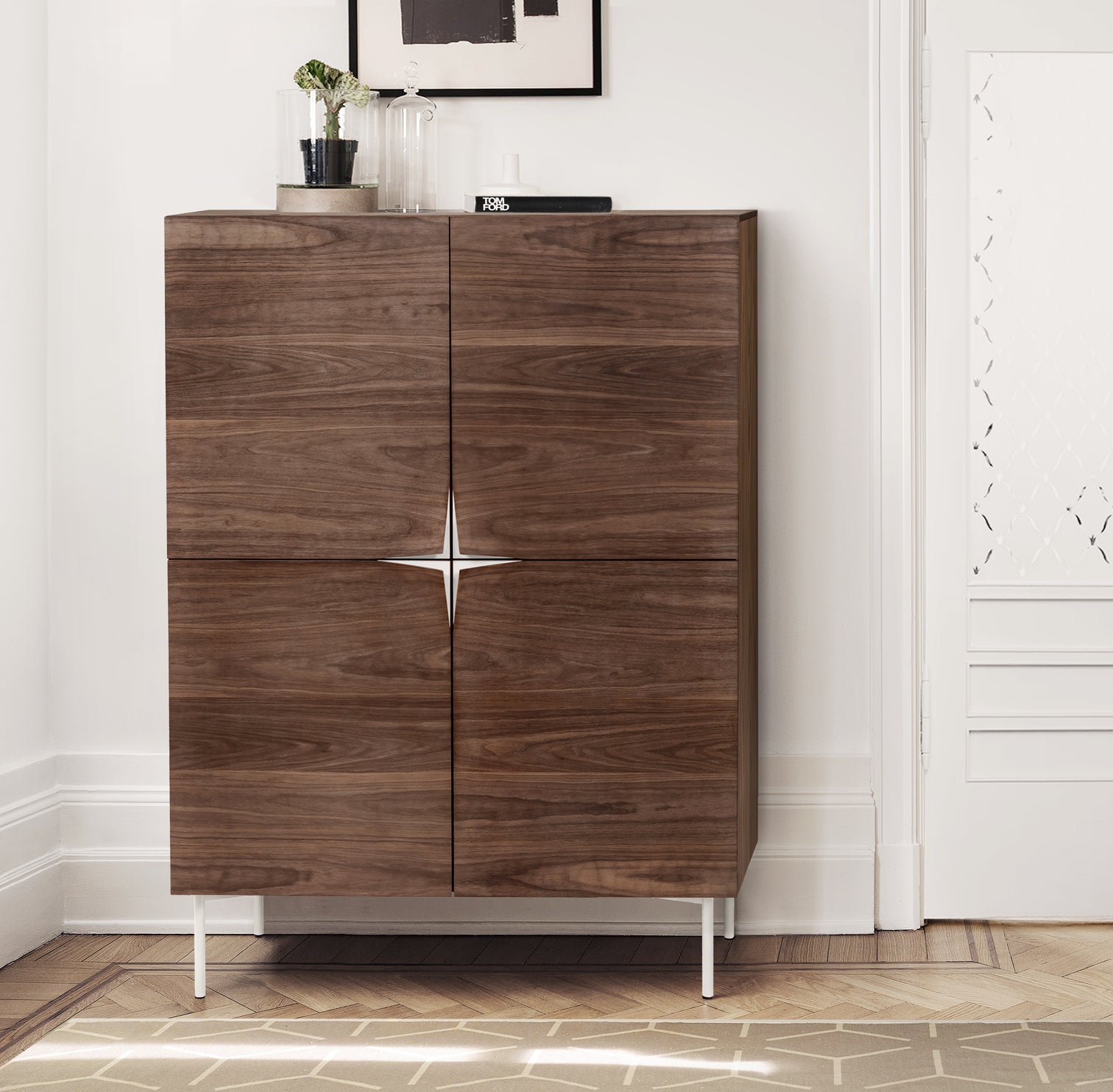 
"Flop" Highboard Design - Nut tree