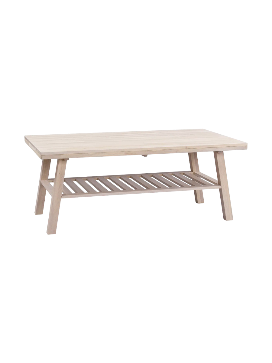 
Massivholz Couchtisch „Brooklyn“ 130 x 75 cm - Eiche hell