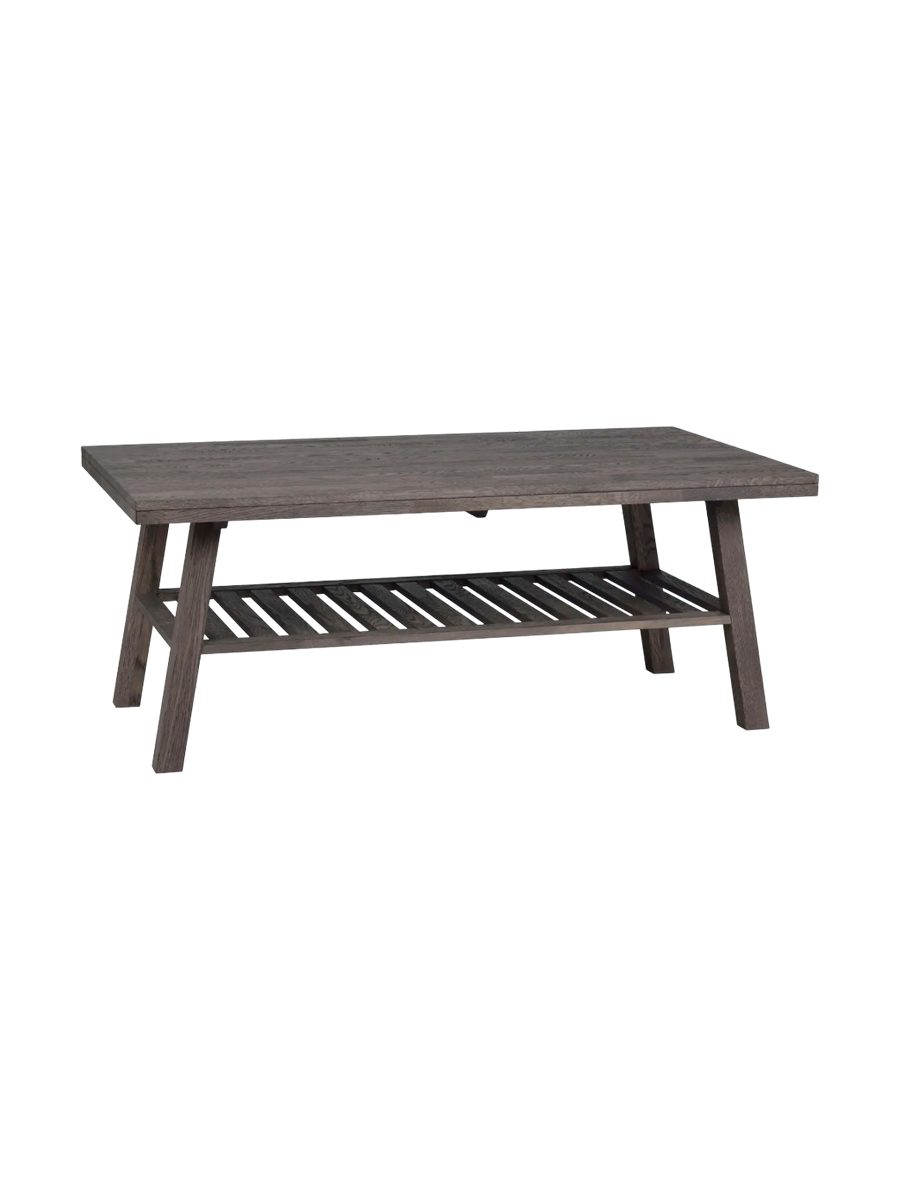 
Massivholz Couchtisch „Brooklyn“ 130 x 75 cm - Eiche Dunkelbraun