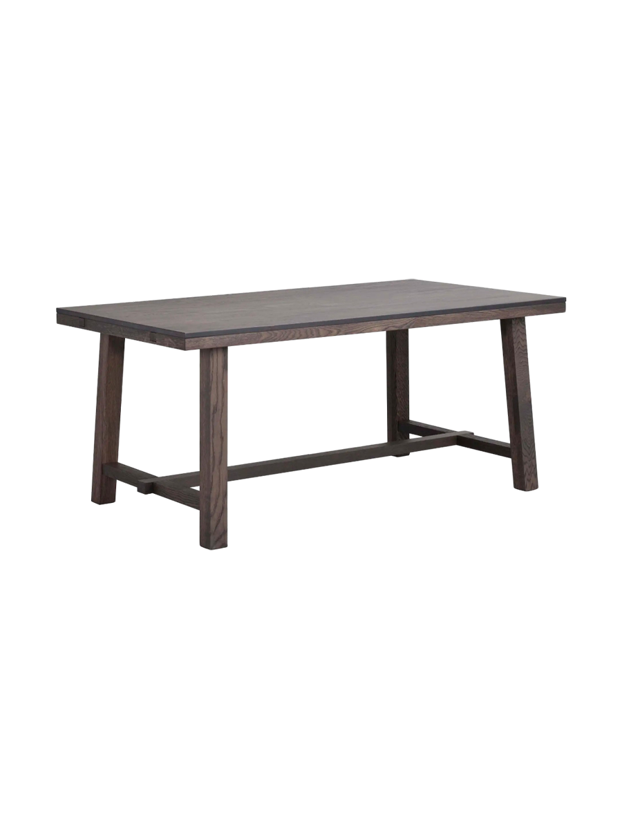 
Table de salle à manger extensible "Brooklyn II" en chêne massif, 170-270 x 95 cm - Marron foncé - 170 x 95 cm