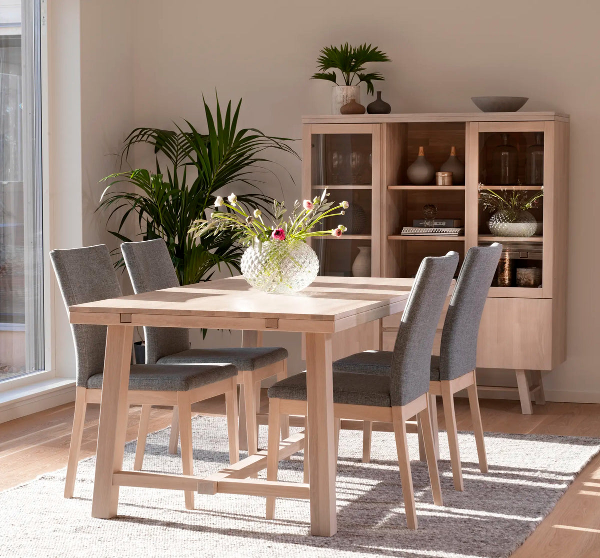 
Ausziehbarer Esstisch „Brooklyn II“ aus massiver Eiche, 170-270 x 95 cm - Eiche hell - 170 x 95 cm