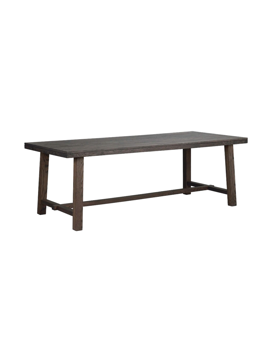 
Ausziehbarer Esstisch „Brooklyn II“ aus massiver Eiche, 220-320 x 95 cm - Dunkelbraun - 220 x 95 cm